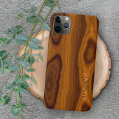 Individuell elegantes Retro-Holzkornmuster iPhone Hülle