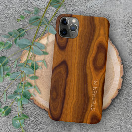Individuell elegantes Retro-Holzkornmuster iPhone 11Pro Max Hülle