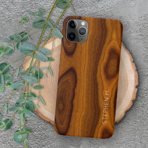 Individuell elegantes Retro-Holzkornmuster iPhone 11Pro Max Hülle