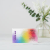 Individuell elegantes, trendiges, farbenfrohes, mo visitenkarte (Stehend Vorderseite)