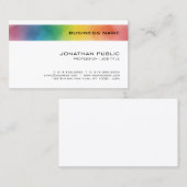 Individuell farbenfrohe Elegante Modernes Minimali Visitenkarte (Vorne/Hinten)