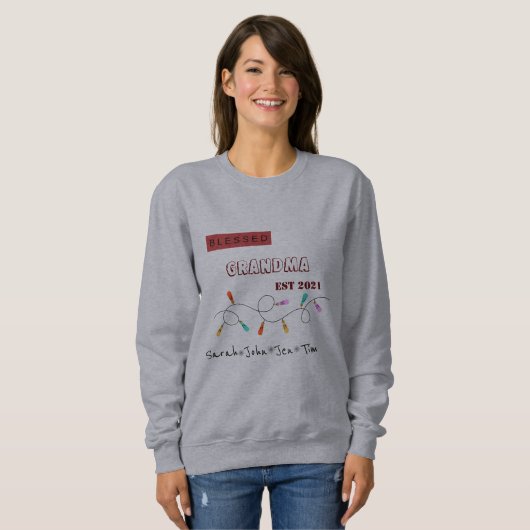 Individuell gesegnete Oma Sweatshirt (Vorne ganz)