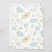 Individuell gestaltbare Blue Little Llama Babydusc Einladung (Rückseite)