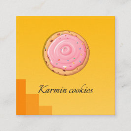 Individuell gestaltbare Cookie Shop Business Card  Quadratische Visitenkarte