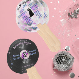 Individuell gestaltbare Disco-Hochzeitsprogramme Fächer