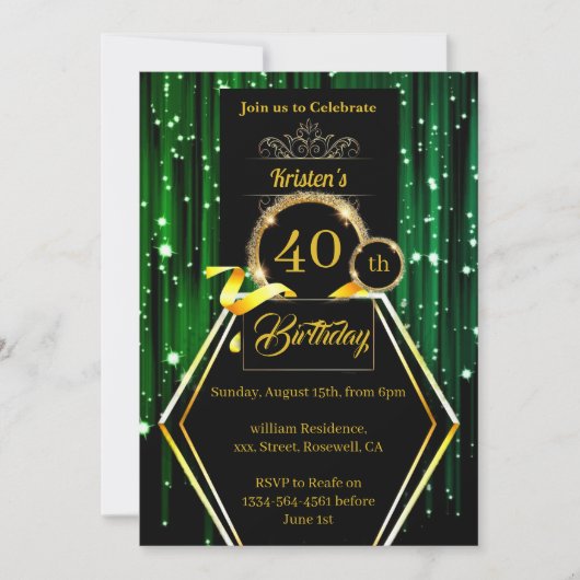 Individuell gestaltbare Einladung zum Geburtstag (Vorderseite)