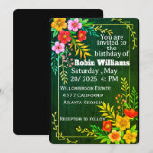 Individuell gestaltbare Einladung zum Geburtstag f (Vorne/Hinten)