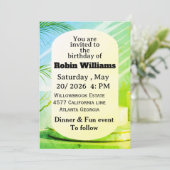 Individuell gestaltbare Einladung zum Geburtstag f (Stehend Vorderseite)