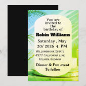 Individuell gestaltbare Einladung zum Geburtstag f (Vorne/Hinten)