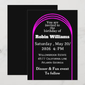 Individuell gestaltbare Einladung zum Geburtstag f (Vorne/Hinten)