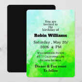 Individuell gestaltbare Einladung zum Geburtstag f (Vorne/Hinten)