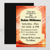 Individuell gestaltbare Einladung zum Geburtstag f (Vorne/Hinten)