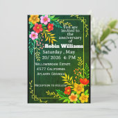 Individuell gestaltbare Einladung zum Geburtstag f (Stehend Vorderseite)