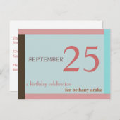 Individuell gestaltbare Einladung zum Geburtstag I (Vorne/Hinten)