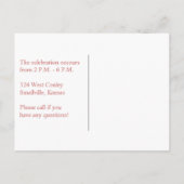 Individuell gestaltbare Einladung zum Geburtstag I (Rückseite)