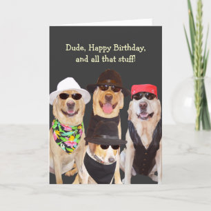 Individuell gestaltbare Funny Birthday Labradors & Karte