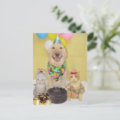 Individuell gestaltbare Geburtstagsgrüße oder Einl Einladungspostkarte (Stehend Vorderseite)