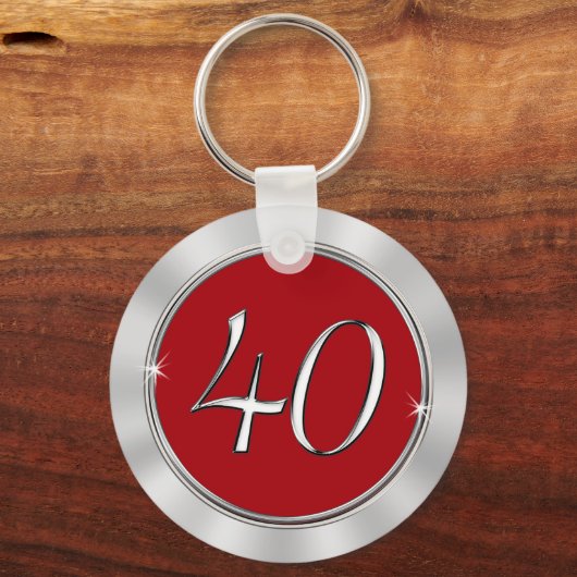 Individuell gestaltbare Geschenkideen zum 40. Gebu Schlüsselanhänger (Rückseite)