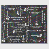 Individuell gestaltbare Happy Birthday Colorful Vi Geschenkpapier (Flach)