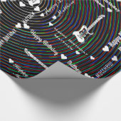 Individuell gestaltbare Happy Birthday Colorful Vi Geschenkpapier (Ecke)