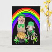 Individuell gestaltbare Hunde/Labrador St Patrick  Karte (Gelbe Blume)