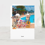 Individuell gestaltbare Hunde/Labradore nach Pool  Dankeskarte (Rückseite)