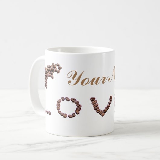 Individuell gestaltbare Kaffeemaschine Tasse Kaffe (Vorderseite Links)
