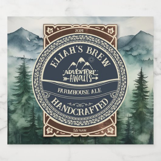 Individuell gestaltbare Natur im Freien Bierflaschenetikett (Einzelnes Label)