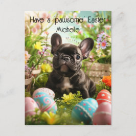 Individuell gestaltbare 🐶 Osterfreude mit Furry F Postkarte