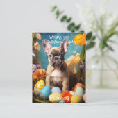 Individuell gestaltbare 🐶 Osterfreude mit Furry F Postkarte (Stehend Vorderseite)