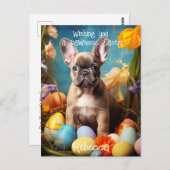 Individuell gestaltbare 🐶 Osterfreude mit Furry F Postkarte (Vorne/Hinten)