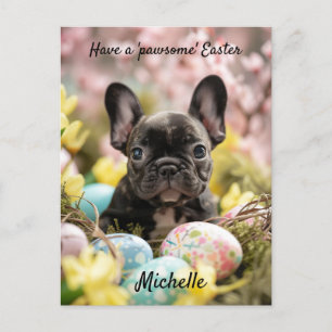Individuell gestaltbare 🐶 Osterfreude mit Furry F Postkarte