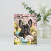 Individuell gestaltbare 🐶 Osterfreude mit Furry F Postkarte (Stehend Vorderseite)