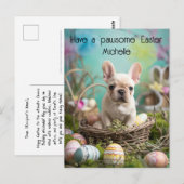 Individuell gestaltbare 🐶 Osterfreude mit Furry F Postkarte (Vorne/Hinten)