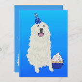 Individuell gestaltbare Pyrenäen zum Geburtstag Einladung (Vorne/Hinten)