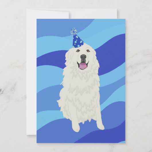 Individuell gestaltbare Pyrenäen zum Geburtstag Einladung (Vorderseite)