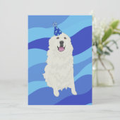 Individuell gestaltbare Pyrenäen zum Geburtstag Einladung (Stehend Vorderseite)