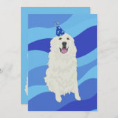 Individuell gestaltbare Pyrenäen zum Geburtstag Einladung (Vorne/Hinten)