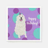 Individuell gestaltbare Pyrenäen zum Geburtstag Serviette (Vorderseite)