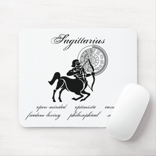 Individuell gestaltbare Sagittarius-Merkmale griec Mousepad (Mit Mouse)