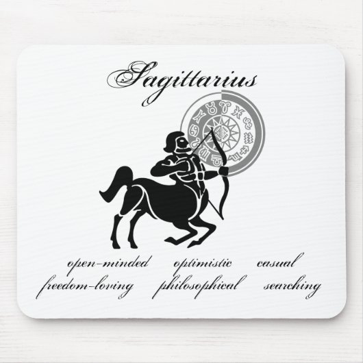 Individuell gestaltbare Sagittarius-Merkmale griec Mousepad (Vorne)
