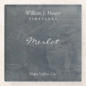 Individuell gestaltbare Schieferwanderwege Unterse Glasuntersetzer (Vorderseite)