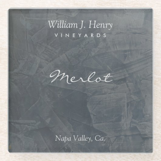 Individuell gestaltbare Schieferwanderwege Unterse Glasuntersetzer (Vorderseite)