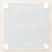 Individuell gestaltbare Schieferwanderwege Unterse Glasuntersetzer (Rückseite)