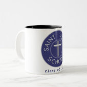 Individuell gestaltbare St. Alice School Tradition Zweifarbige Tasse (Vorderseite Links)
