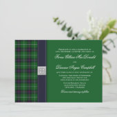 Individuell gestaltbare Tartan Celtic Wedding Einl Einladung (Stehend Vorderseite)