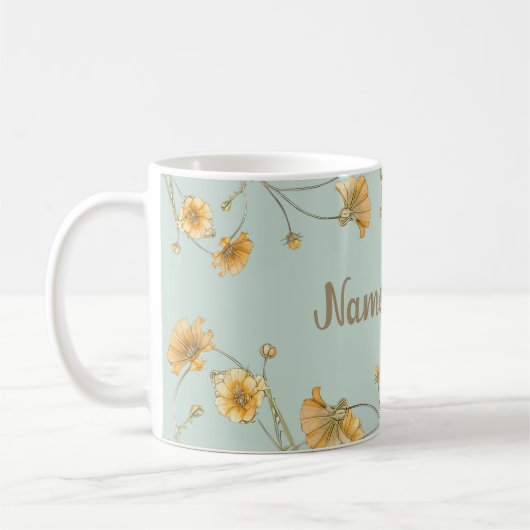 Individuell gestaltbare Tasse des Blumencoffee Tee (Links)