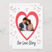 Individuell gestaltbare Valentintagskarte - Unsere Feiertagskarte (Vorne/Hinten)