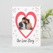 Individuell gestaltbare Valentintagskarte - Unsere Feiertagskarte (Stehend Vorderseite)