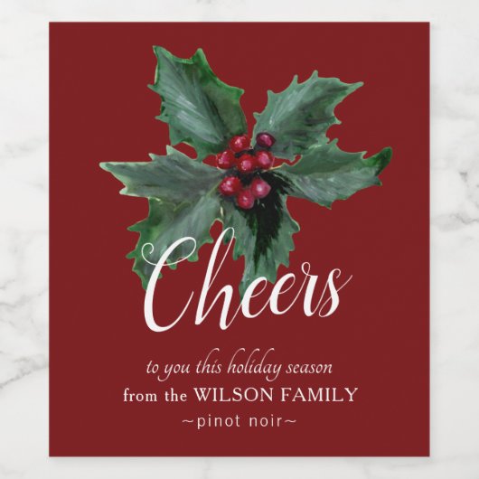 Individuell gestaltbare Weinetiketten mit Elegant Weinetikett (Einzelnes Label)